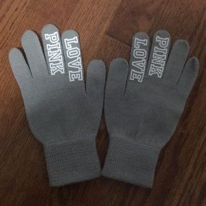 victoria’s secret pink gloves